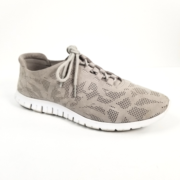 Cole Haan ZeroGrand Perforated Trainer Ironstone Gray W03206 Women's Size 7 B - Picture 1 of 9